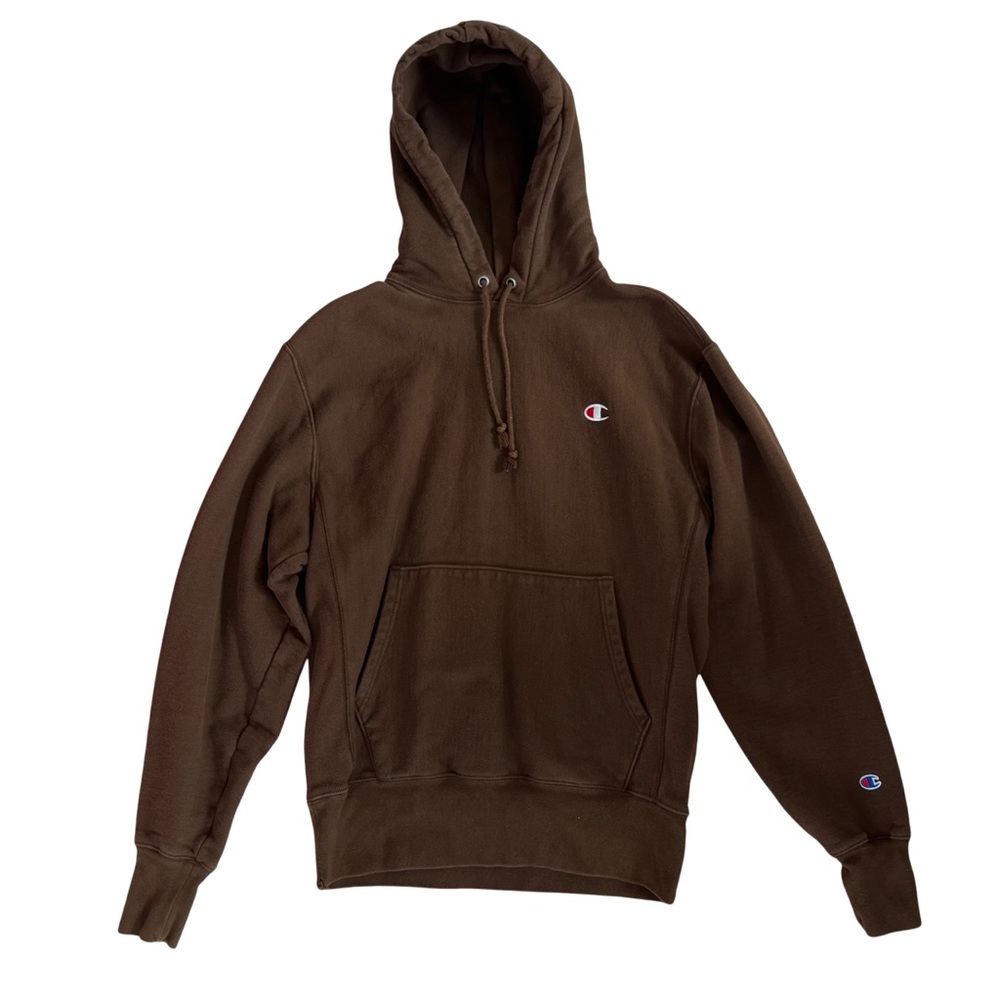 Champion Reverse Weave Brown Hoodie Sweatshirt